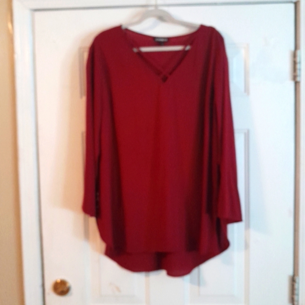 Express XL Long Sleeves sheer Blouse